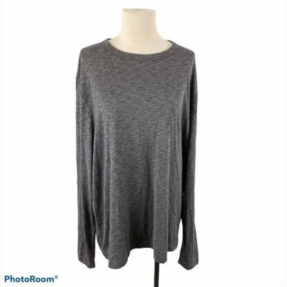 NWT NORDSTROM Grey Long Sleeve Crew Neck Shirt? - Picture 9 of 9